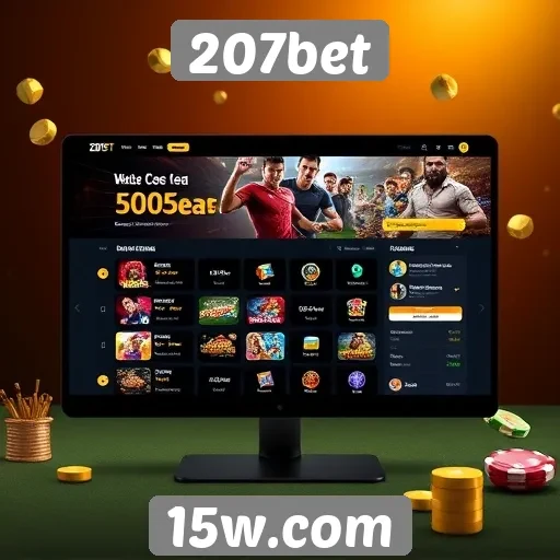 Interface e usabilidade do site de jogos 207bet